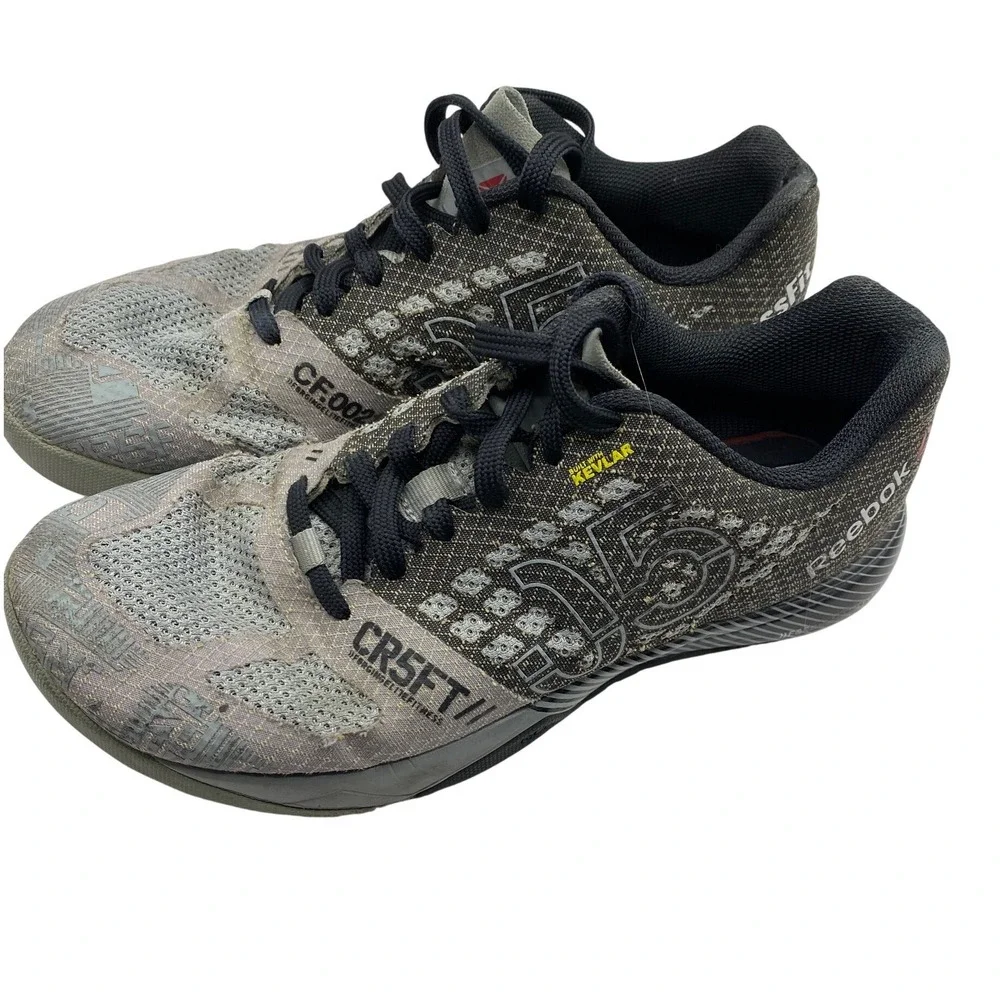 Reebok CrossFit Nano 5.0 Mens Training Shoes Black Grey Kevlar‎ V68510 Size 6.5